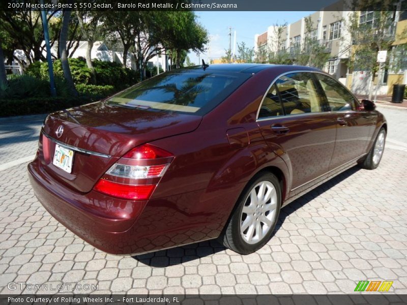 Barolo Red Metallic / Cashmere/Savanna 2007 Mercedes-Benz S 550 Sedan