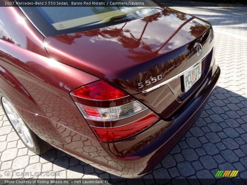 Barolo Red Metallic / Cashmere/Savanna 2007 Mercedes-Benz S 550 Sedan