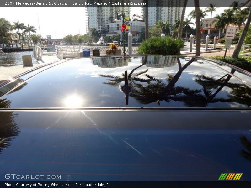 Barolo Red Metallic / Cashmere/Savanna 2007 Mercedes-Benz S 550 Sedan