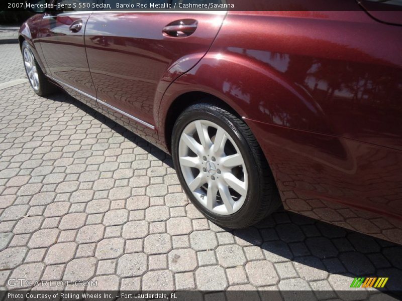 Barolo Red Metallic / Cashmere/Savanna 2007 Mercedes-Benz S 550 Sedan