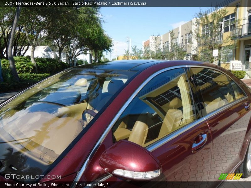Barolo Red Metallic / Cashmere/Savanna 2007 Mercedes-Benz S 550 Sedan