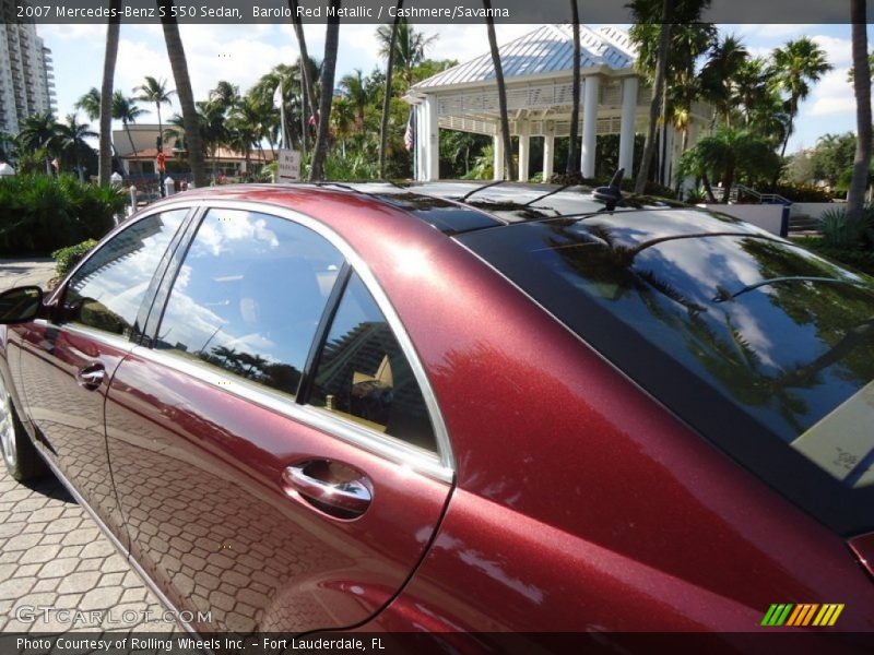 Barolo Red Metallic / Cashmere/Savanna 2007 Mercedes-Benz S 550 Sedan