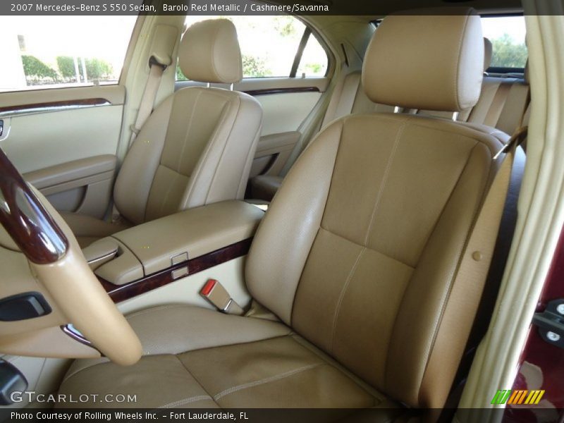 Barolo Red Metallic / Cashmere/Savanna 2007 Mercedes-Benz S 550 Sedan