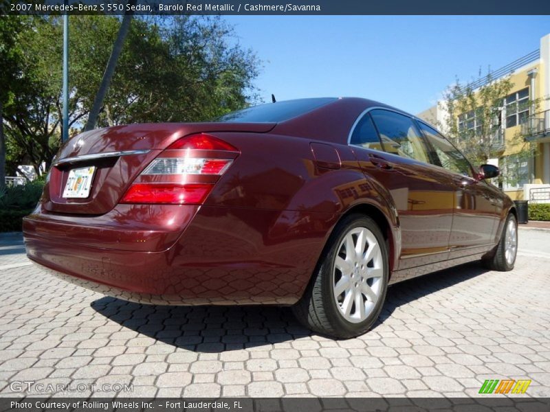 Barolo Red Metallic / Cashmere/Savanna 2007 Mercedes-Benz S 550 Sedan