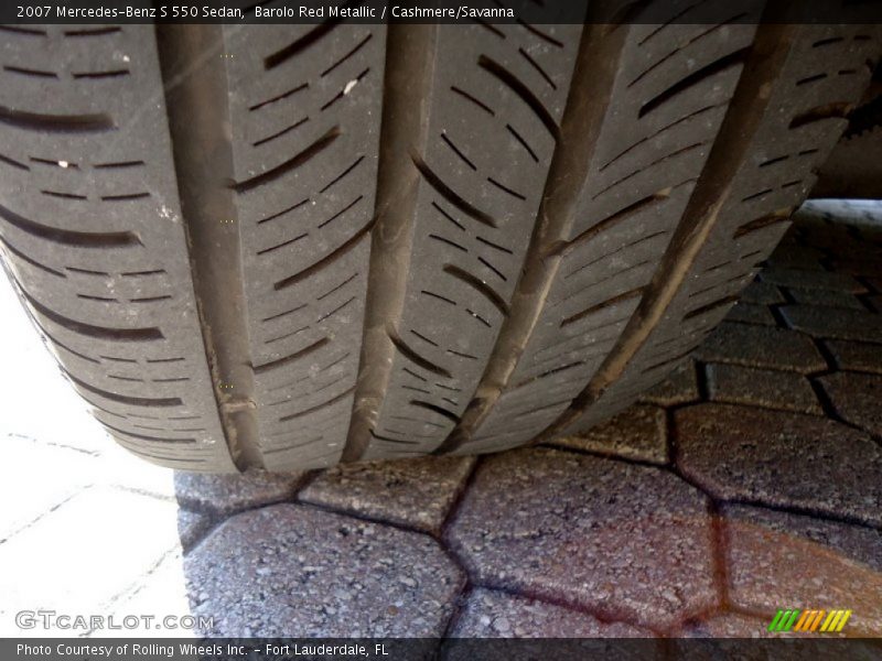 Barolo Red Metallic / Cashmere/Savanna 2007 Mercedes-Benz S 550 Sedan