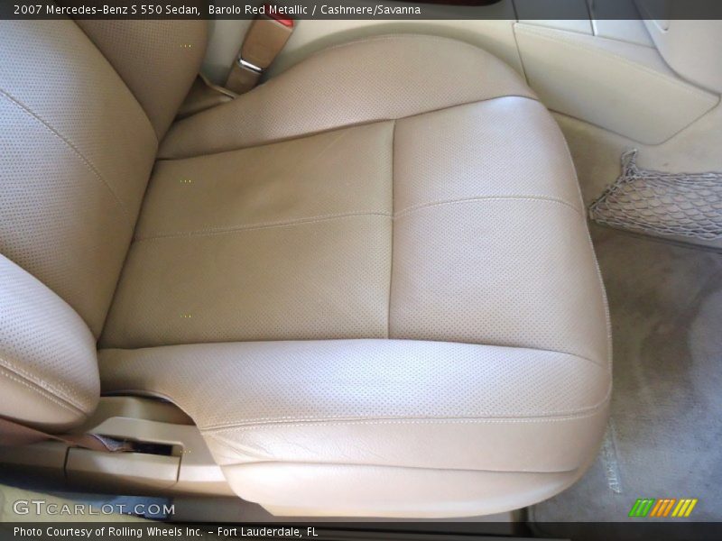 Front Seat of 2007 S 550 Sedan