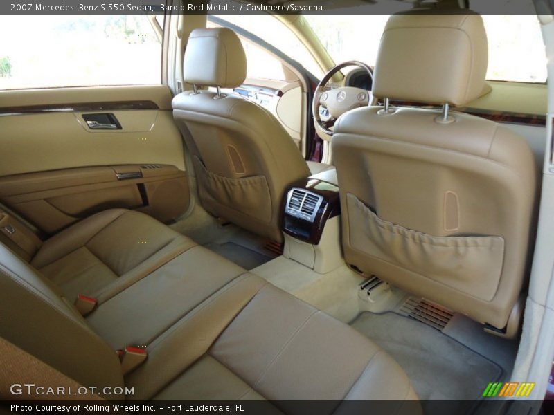 Rear Seat of 2007 S 550 Sedan