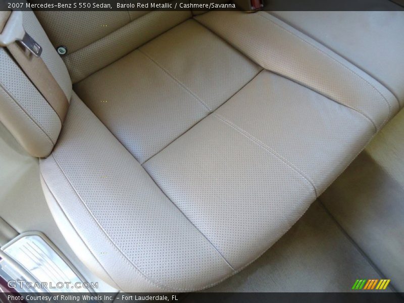 Barolo Red Metallic / Cashmere/Savanna 2007 Mercedes-Benz S 550 Sedan
