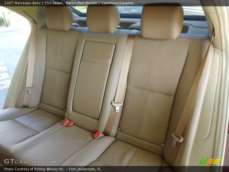 Rear Seat of 2007 S 550 Sedan