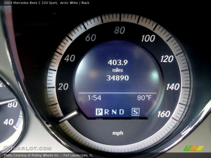 Arctic White / Black 2009 Mercedes-Benz C 300 Sport