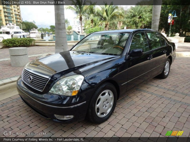 Blue Onyx Pearl / Black 2001 Lexus LS 430