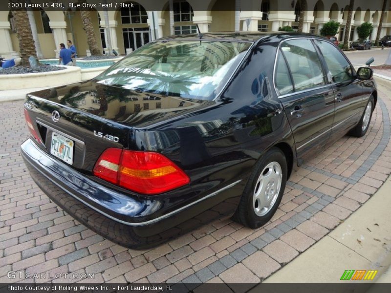 Blue Onyx Pearl / Black 2001 Lexus LS 430