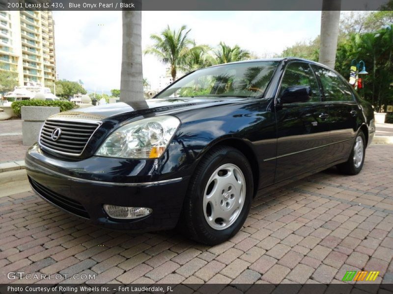 Blue Onyx Pearl / Black 2001 Lexus LS 430