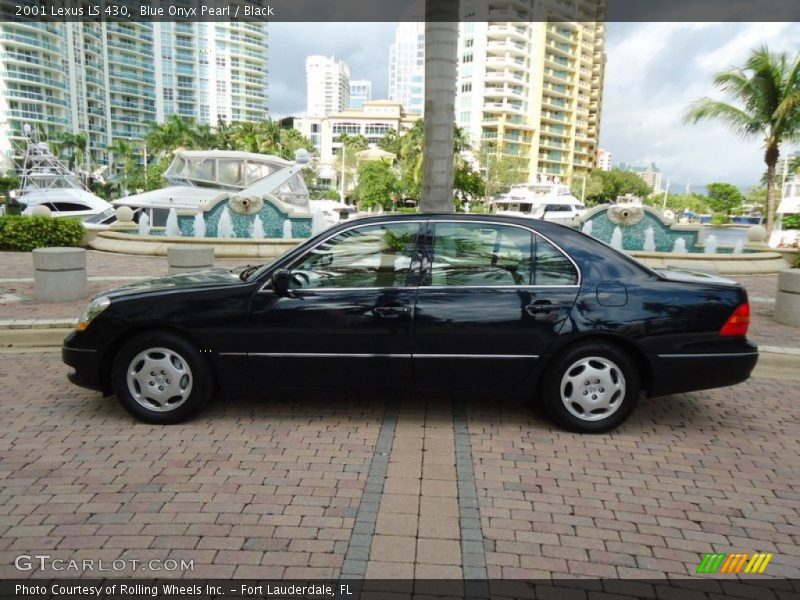Blue Onyx Pearl / Black 2001 Lexus LS 430