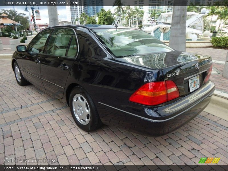 Blue Onyx Pearl / Black 2001 Lexus LS 430