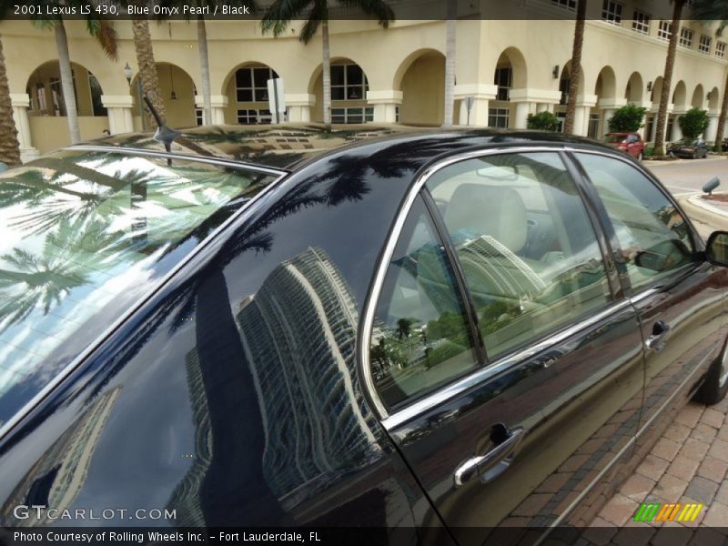 Blue Onyx Pearl / Black 2001 Lexus LS 430
