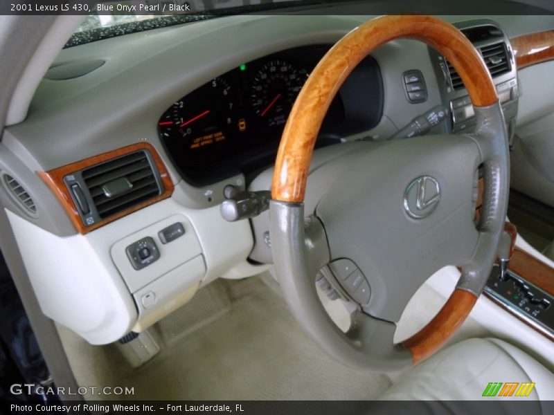 Blue Onyx Pearl / Black 2001 Lexus LS 430