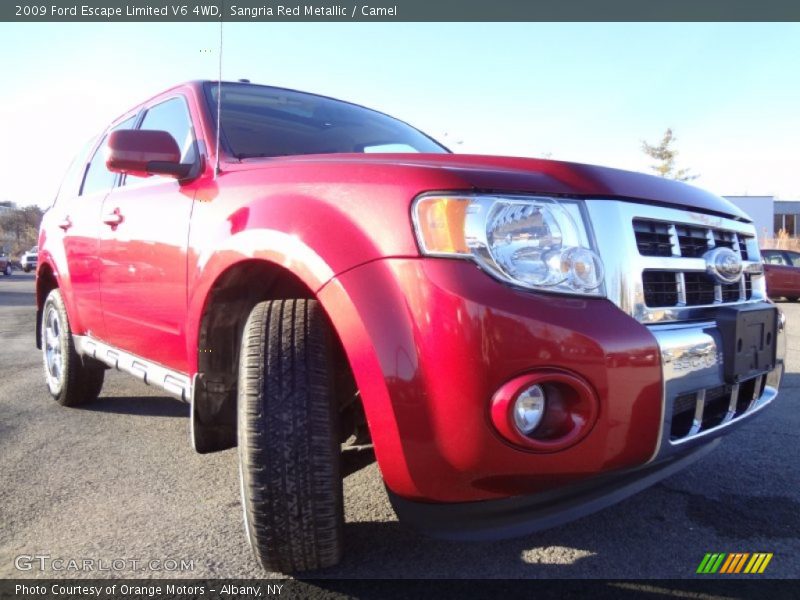 Sangria Red Metallic / Camel 2009 Ford Escape Limited V6 4WD