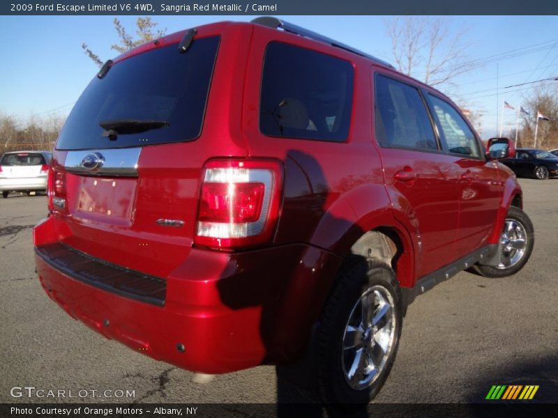 Sangria Red Metallic / Camel 2009 Ford Escape Limited V6 4WD