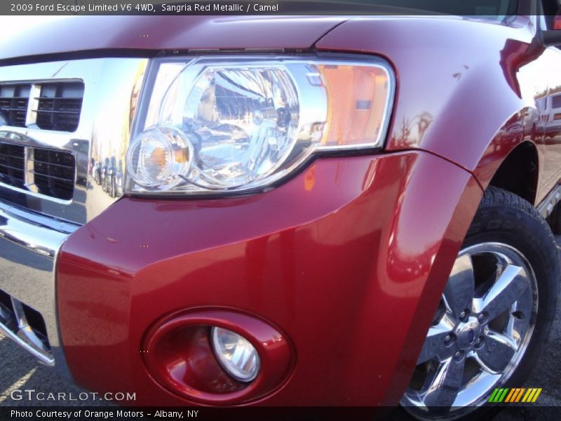 Sangria Red Metallic / Camel 2009 Ford Escape Limited V6 4WD