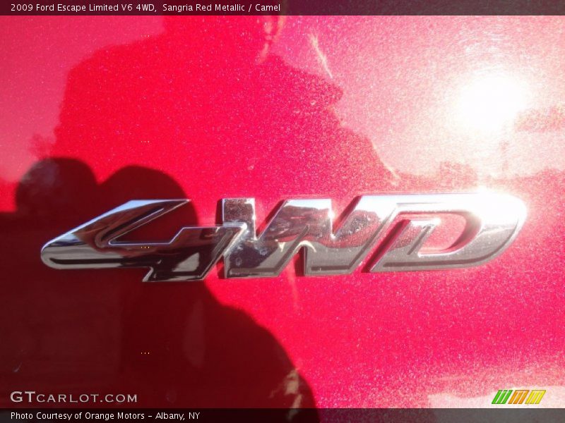Sangria Red Metallic / Camel 2009 Ford Escape Limited V6 4WD