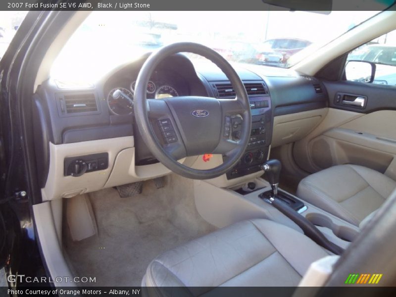 Black / Light Stone 2007 Ford Fusion SE V6 AWD
