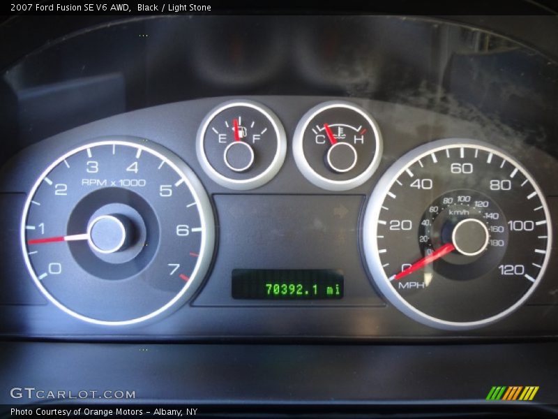 Black / Light Stone 2007 Ford Fusion SE V6 AWD