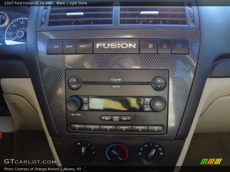 Black / Light Stone 2007 Ford Fusion SE V6 AWD