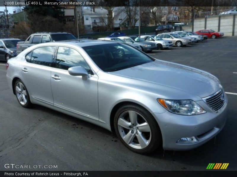 Mercury Silver Metallic / Black 2008 Lexus LS 460 L