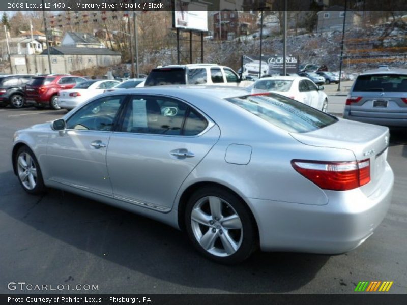 Mercury Silver Metallic / Black 2008 Lexus LS 460 L