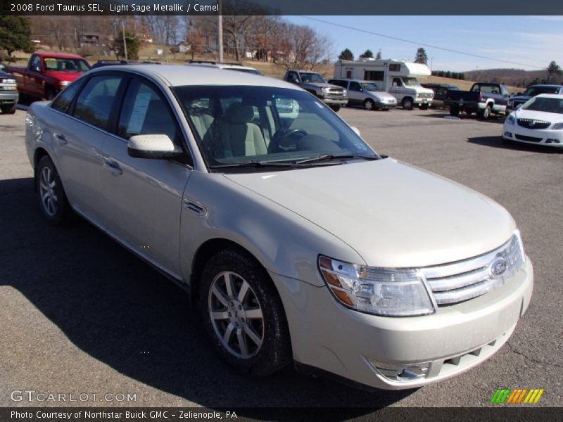 Light Sage Metallic / Camel 2008 Ford Taurus SEL