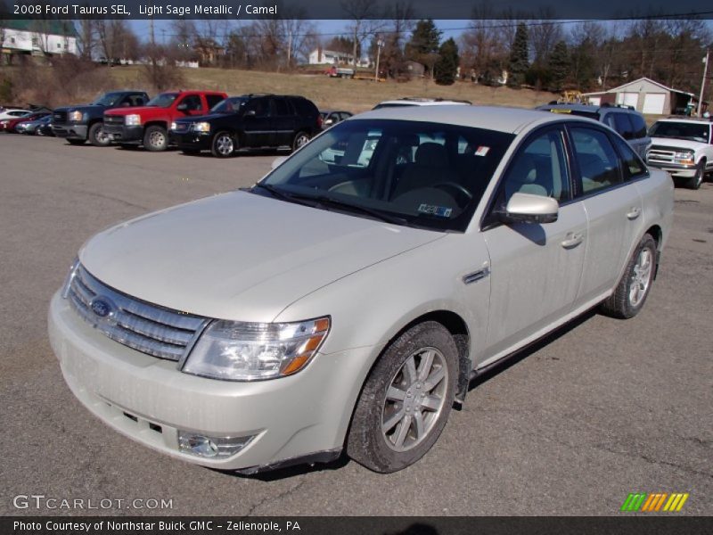 Light Sage Metallic / Camel 2008 Ford Taurus SEL