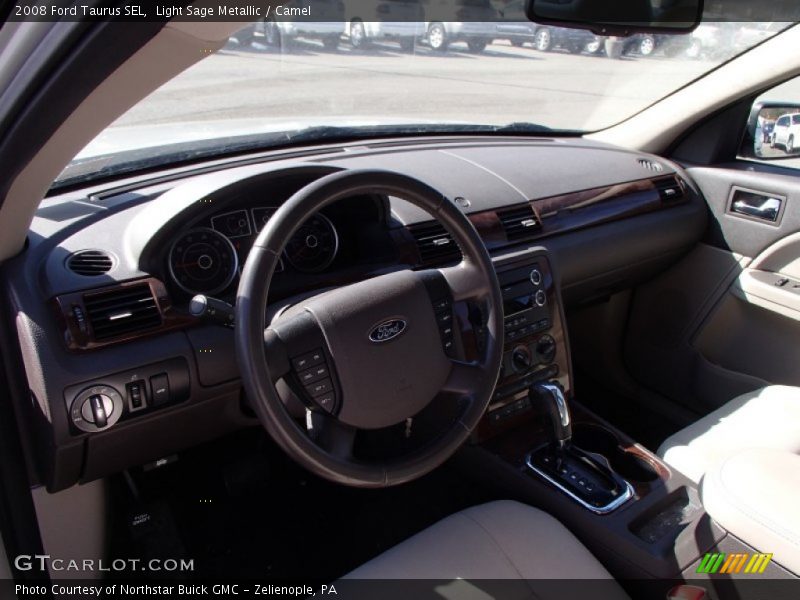 Light Sage Metallic / Camel 2008 Ford Taurus SEL