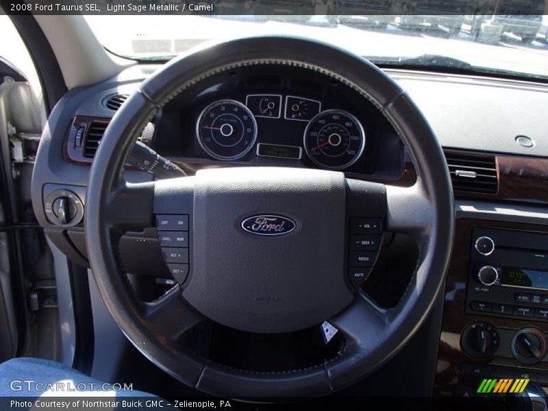 Light Sage Metallic / Camel 2008 Ford Taurus SEL