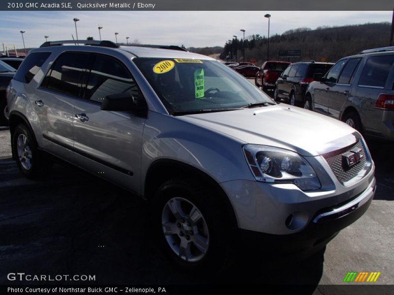 Quicksilver Metallic / Ebony 2010 GMC Acadia SLE