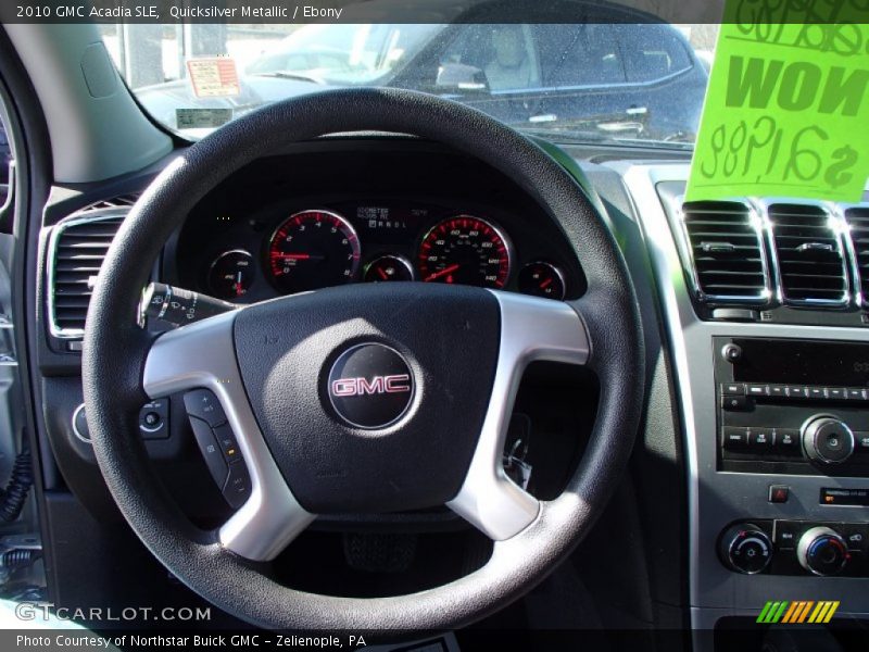 Quicksilver Metallic / Ebony 2010 GMC Acadia SLE