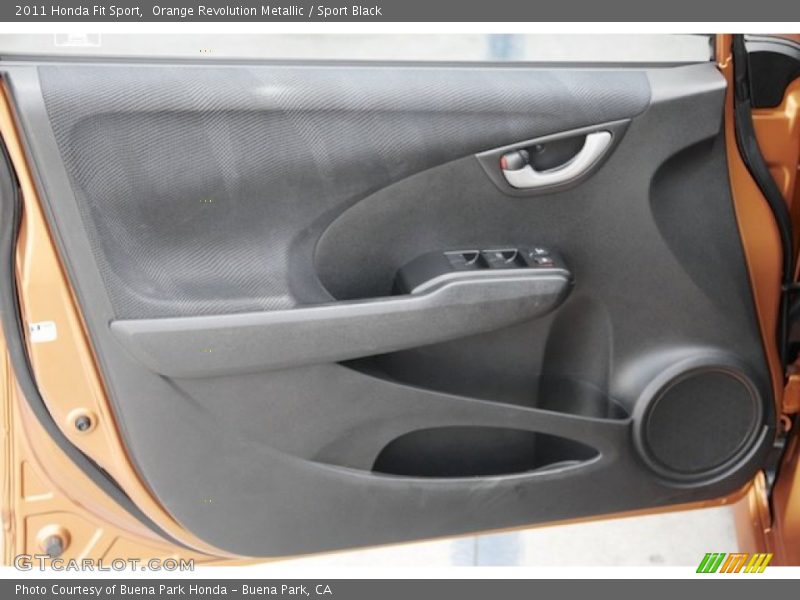 Orange Revolution Metallic / Sport Black 2011 Honda Fit Sport