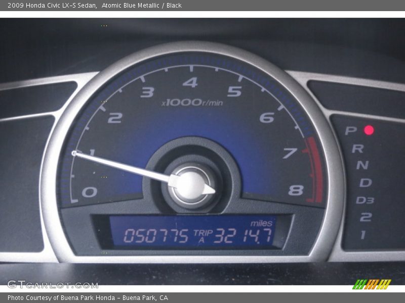 Atomic Blue Metallic / Black 2009 Honda Civic LX-S Sedan