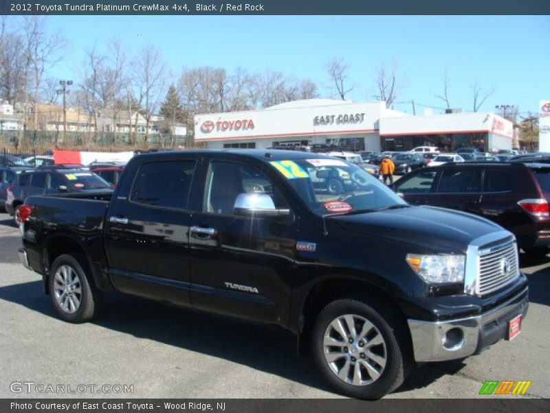 Black / Red Rock 2012 Toyota Tundra Platinum CrewMax 4x4