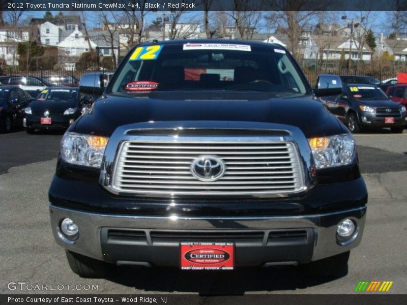 Black / Red Rock 2012 Toyota Tundra Platinum CrewMax 4x4