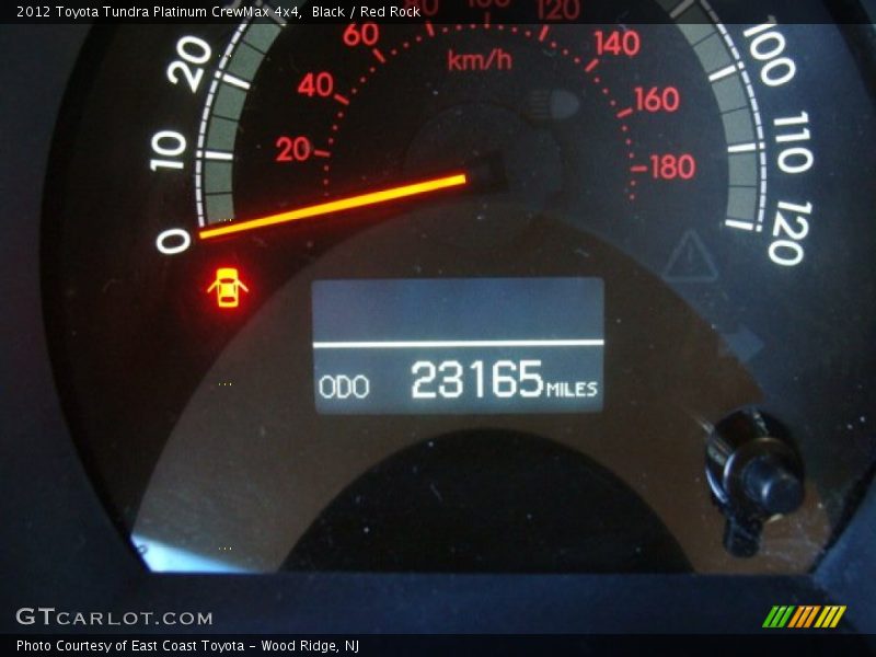 Black / Red Rock 2012 Toyota Tundra Platinum CrewMax 4x4