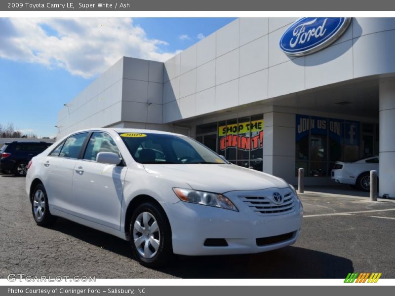 Super White / Ash 2009 Toyota Camry LE