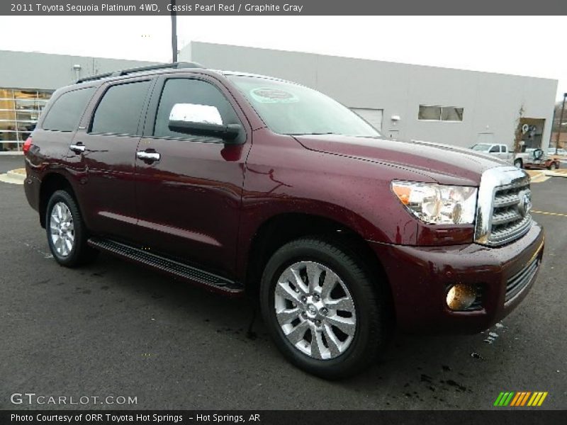 Cassis Pearl Red / Graphite Gray 2011 Toyota Sequoia Platinum 4WD
