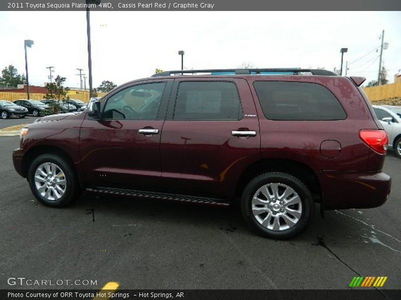 Cassis Pearl Red / Graphite Gray 2011 Toyota Sequoia Platinum 4WD