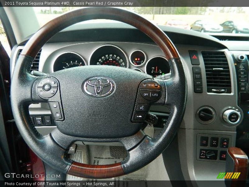 Cassis Pearl Red / Graphite Gray 2011 Toyota Sequoia Platinum 4WD