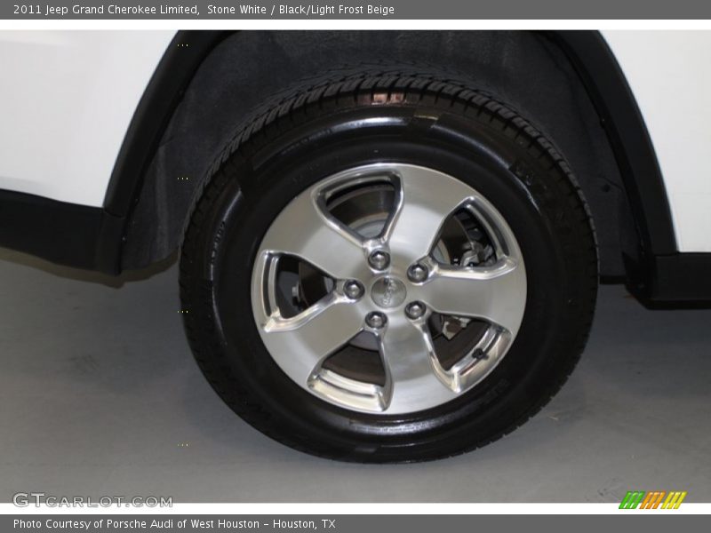 Stone White / Black/Light Frost Beige 2011 Jeep Grand Cherokee Limited