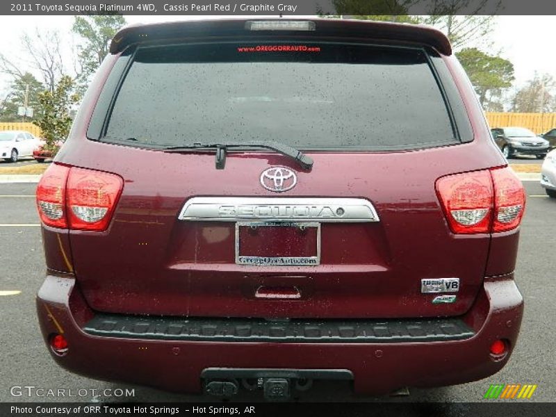 Cassis Pearl Red / Graphite Gray 2011 Toyota Sequoia Platinum 4WD