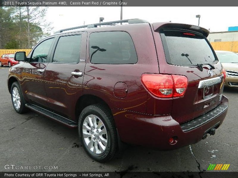 Cassis Pearl Red / Graphite Gray 2011 Toyota Sequoia Platinum 4WD