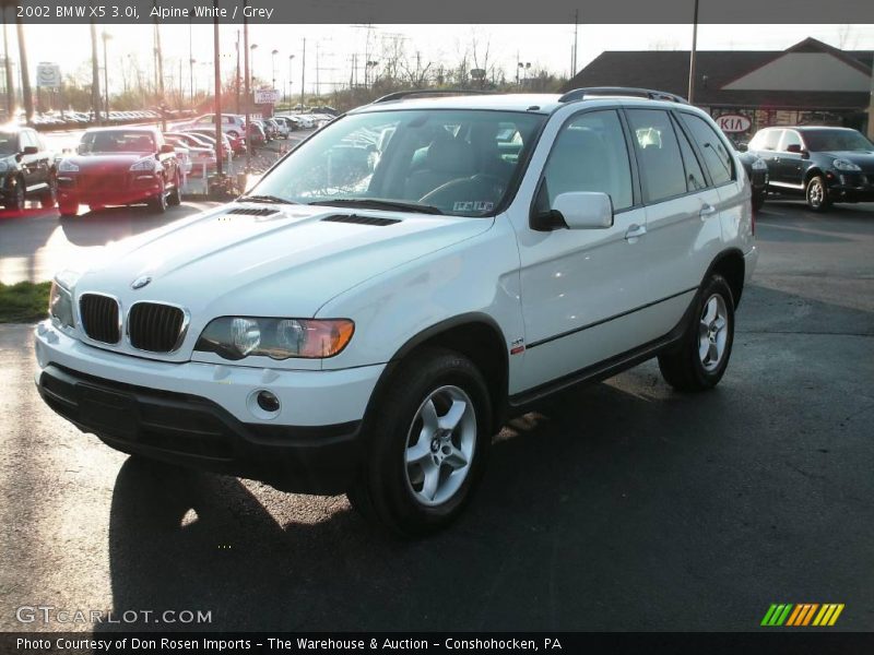 Alpine White / Grey 2002 BMW X5 3.0i