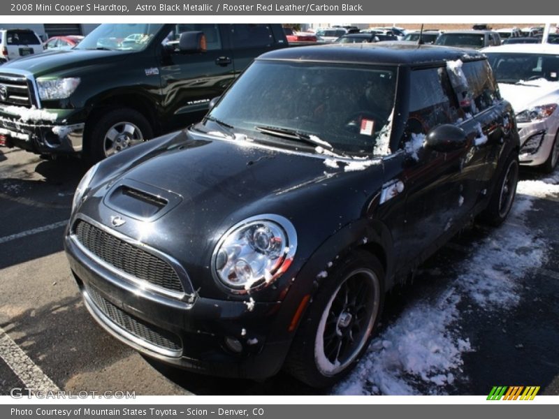 Astro Black Metallic / Rooster Red Leather/Carbon Black 2008 Mini Cooper S Hardtop